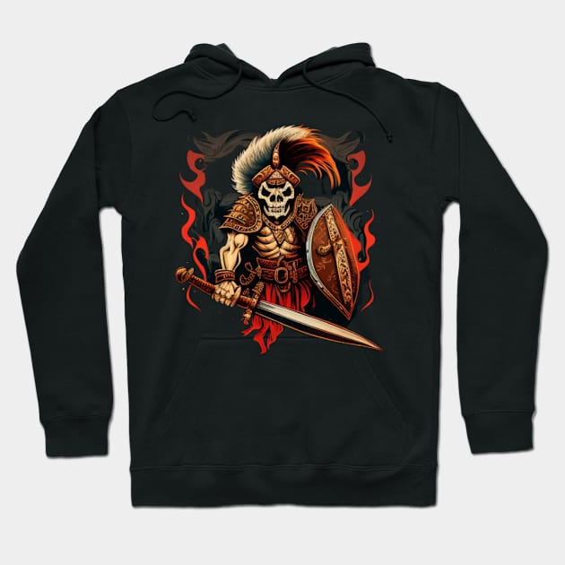 Skeleton warrior Hoodie by Crazy skull